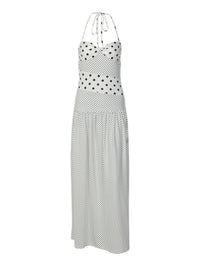 Verão 2026 Amazon Novo Vestido Feminino Sexy de Bolinhas Vintage Plissado Elegante Com Peças em Grosso