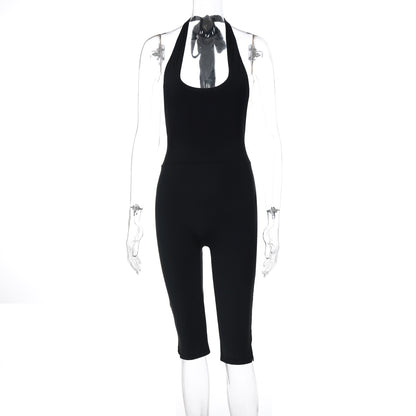Novo macacão desportivo desportivo, feminino mais vendido da Amazon, sexy, sem costas, sem costas apertadas, apertando a cintura