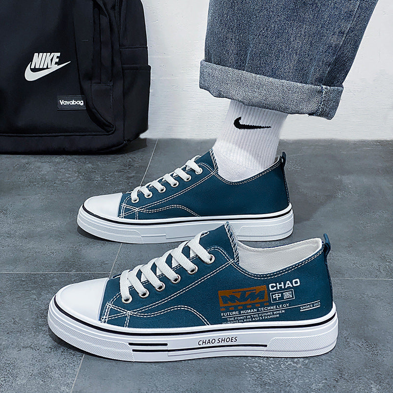 Sapatos masculinos de lona, novos ténis desportivos desportivos casuais respiráveis para o verão e versáteis, sapatos de tecido versáteis para estudantes masculinos da moda