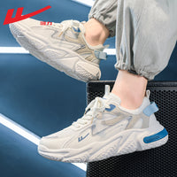 Warrior Korean Sapatos Masculinos Modernos e Fixes, Sapatos Casuais Casuais Retro com Sola Macia, Sapatos Desportivos de Rede com Atacadores, Sapatos de Pai para o Trajeto Diário