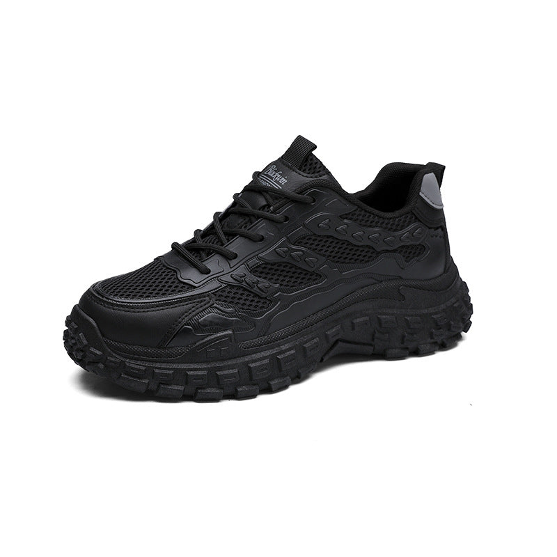 Sapatos Masculinos Transfronteiriços Vivos 2025 Novo Vestuário Desportivo Desportivo Preto de Trabalho Impermeável, Antiderrapante, Resistente ao Desgaste e Proteção Durável contra o Trabalho