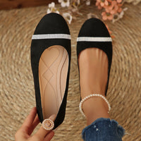 Moda transfronteiriça europeia e americana, sapatos versáteis de salto baixo, salto baixo, bico redondo, de cor sólida, sapatos femininos para sapatos de uma perna só