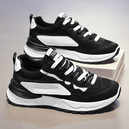 Sapatos masculinos de verão 2025 Novos ténis brancos em rede respirável, sapatos desportivos masculinos, sapatos casuais casuais versáteis coreanos