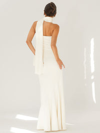 Verão 2026 Vestido Elegante Novo, ajustado à cintura, estilo médio, sexy, saia com padrão de busto e calça de peixe