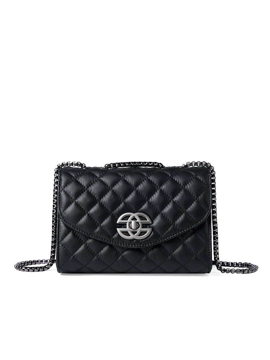 Malas femininas mais vendidas, estilo novo de nicho coreano, malas de corrente, couro genuíno de luxo leve de luxo cross-roll de gama alta para primavera/verão