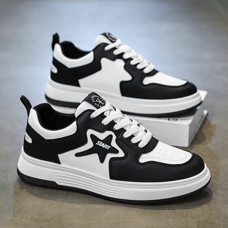 Novos ténis masculinos, 2025 novos sapatos casuais de sola grossa para outono, sapatos versáteis para desporto juvenil e na moda