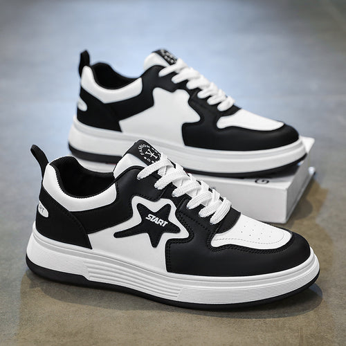 Novos ténis masculinos, 2025 novos sapatos casuais de sola grossa para outono, sapatos versáteis para desporto juvenil e na moda