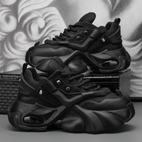 Sapatos de homem: outono/inverno 2024, novos sapatos de pai versáteis e na moda, ténis desportivos casuais antiderrapantes com sola grossa que aumentam a altura, resistentes ao desgaste e resistentes ao desgaste