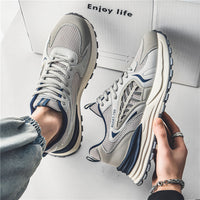 Ténis masculinos, novos ténis primavera/verão 2024, ténis de corrida versáteis masculinos, sapatos casuais de rede populares para homens