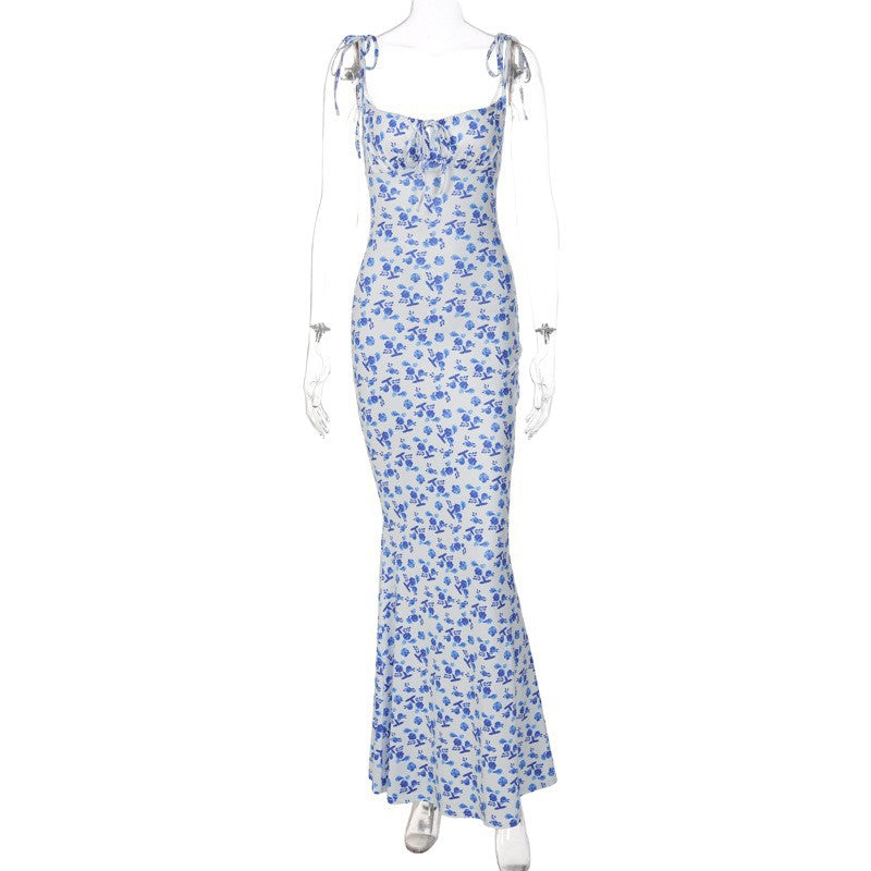 Europa & América 2026 Verão 2026 Novo Vestido Floral Pequeno de Alta Alta Com Alta Vestido Vestido Feminino Comércio Exterior Amazon Roupa Feminina Grossista