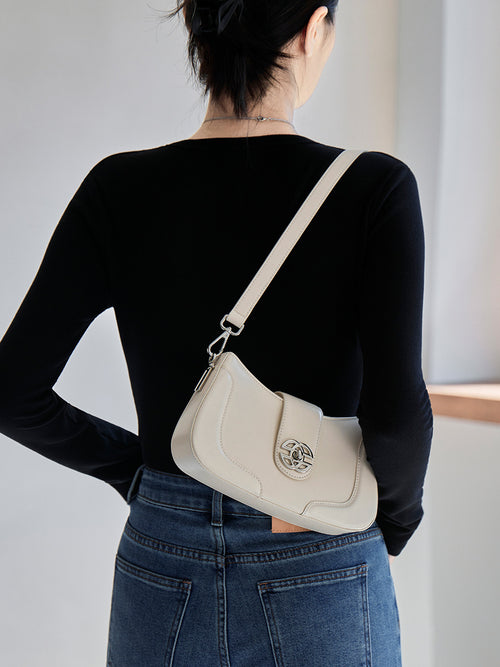 Pele genuína, mala cruzada de ombro único de alta qualidade, novo estilo INS versátil de verão, o design de nicho da moda deste ano para malas femininas