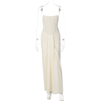 Roupa feminina mais vendida na Amazon, vestido elegante streetstyle streetstyle estilo streetstyle mais vendido na Amazon, vestido sexy de espinha de peixe sem alças, sem alças,