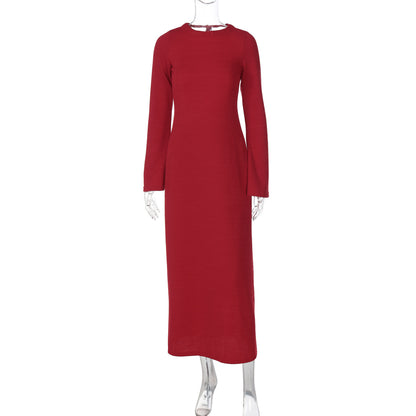 Vestido de moda elegante elegante e justa, elegante de fita para mulheres ao estilo europeu e americano ao estilo europeu e americano