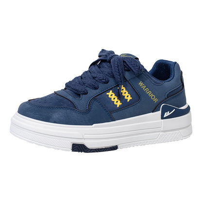 Sapatos de plataforma alta com blocos de cor Warrior, estilo universitário americano, ténis de alto valor, sapatos casuais femininos para alongar as pernas