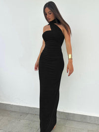O novo conjunto feminino mais vendido da Amazon, vestido alto e sem mangas sexy, estilo street-style, slim e fita longa para mulheres