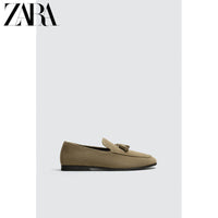 ZARA 2026 Primavera/Verão Sapatos Masculinos Novos com Camurça e Detalhes em Couro Sapato Náutico Social 2632720 131
