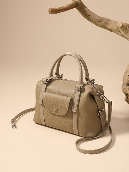 Malas de mão: Novas malas femininas em pele genuína, malas transfronteiriças em pele genuína, malas de ombro de moda versáteis, malas cross-body, malas de deslocação