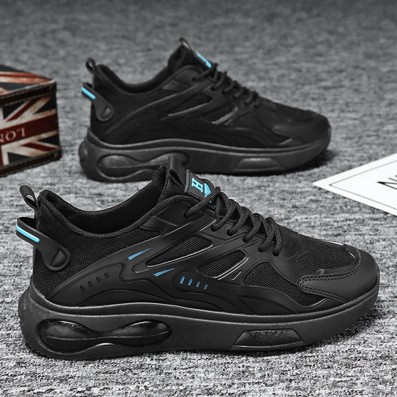 Sapatos de proteção para o trabalho de parto, sapatos masculinos de verão, novos sapatos respiráveis, ténis modernos versáteis de sola grossa e antiderrapantes, sapatos casuais de pai