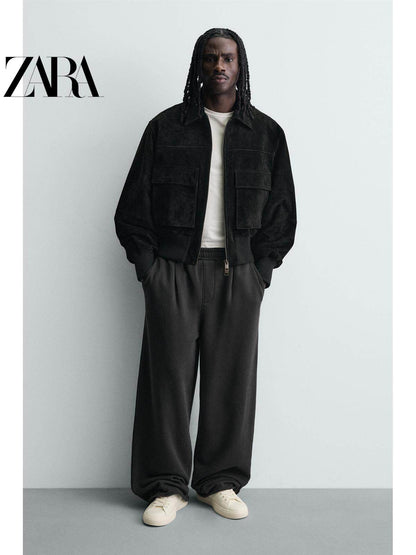 ZARA Primavera/Verão 2026 Novos Sapatos Masculinos: Tênis simples, de sola grossa, leve, com cadarço, branco (2243720 001)
