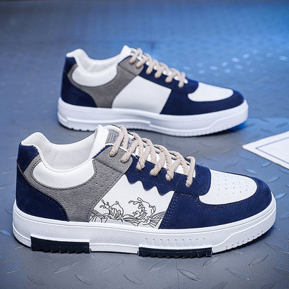 Verão 2025 Novos Sapatos Masculinos Versáteis Versáteis Baixos, Sapatos Desportivos Casuais Leves Famosos na Internet, Ténis de Estudante para Homens