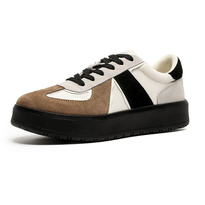 Sapatos de treino moral masculino, primavera/outono 2024 novos sapatos retro retro e versáteis, ténis desportivos casuais de sola grossa para homens que aumentam a altura