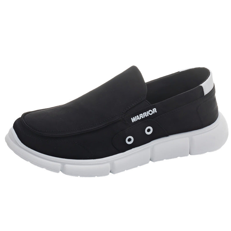 Sapatos de lona leves e confortáveis para pessoas de meia-idade e idosos, sapatos simples e respiráveis, sapatos preguiçosos, versáteis, fáceis de levar e de levar casuais de sola grossa