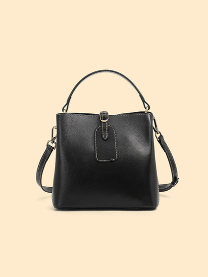 Malas femininas, nova bolsa versátil primavera/verão 2025, mala crossbody de grande capacidade de alta gama, mala de ombro simples em pele genuína