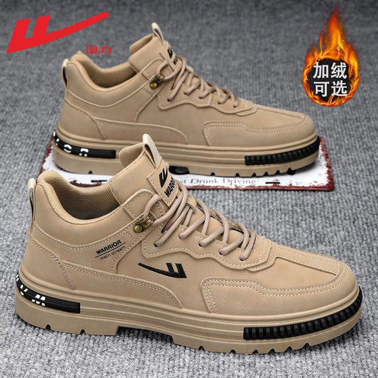 Warrior Versátil 2025 Novos Sapatos de Trabalho Botas Martin Simples Com Atacadores Masculinos Ténis Desportivos Casuais para Deslocações ao Ar Livre