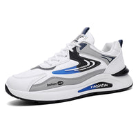 Novos ténis desportivos em pele impermeáveis para homens na primavera, sapatilhas casuais casuais e versáteis da moda, ténis de corrida antiderrapantes com sola macia e antiderrapantes