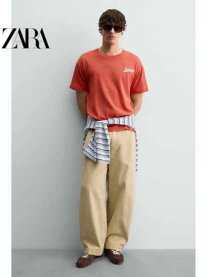 Sapatos masculinos ZARA, lançamento da coleção verão 2026, com detalhes em camurça, modelo retrô com cadarço e design leve, código 2343720 700.
