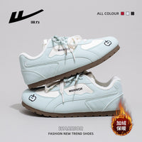 Sapatos de treino morais quentes forrados a lã Warrior, sapatos de algodão novos para o inverno 2025, sapatos femininos confortáveis, macios, versáteis, na moda e de alta estética
