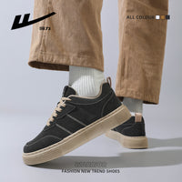 Warrior Simples Sapatos de Plataforma de Cor Sólida Negócios Sapatos de Trabalho para Homens de Deslocação Ténis Casuais Casuais Versáteis Casuais para Deslocações Diárias