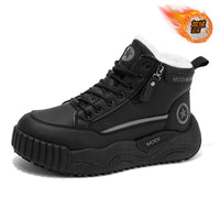 Botas de neve masculinas 2025 novos sapatos de algodão quentes forrados a polar de inverno forrados ao frio e quentes de pelo masculino integrados a menos 40°C