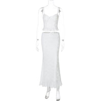 Moda feminina europeia e americana, nova coleção: conjunto de vestidos compridos para raparigas sensuais de renda, renda em retalhos, justo, justo às ancas, para mulheres