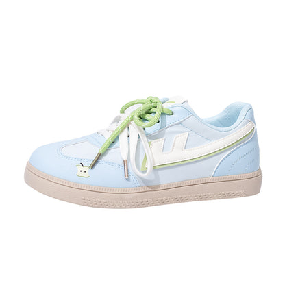 Ténis Warrior low-top enérgicos e giros, design de alto valor, sapatos de treino moral versáteis, chinelos de mulher com blocos de cor na moda