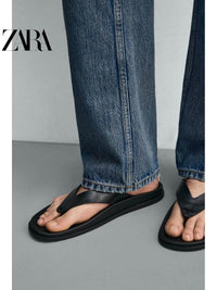 ZARA 2026 Primavera/Verão Novos Sapatos Masculinos Chinelos Rasteiros com Tiras 2737720 800