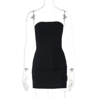 2026 Amazon European e American Cross-Style New Style Sexy Hot Girl Sexy Strapless Slim, ajustada, ajustada e ajustada à anca, saia curta de duas peças