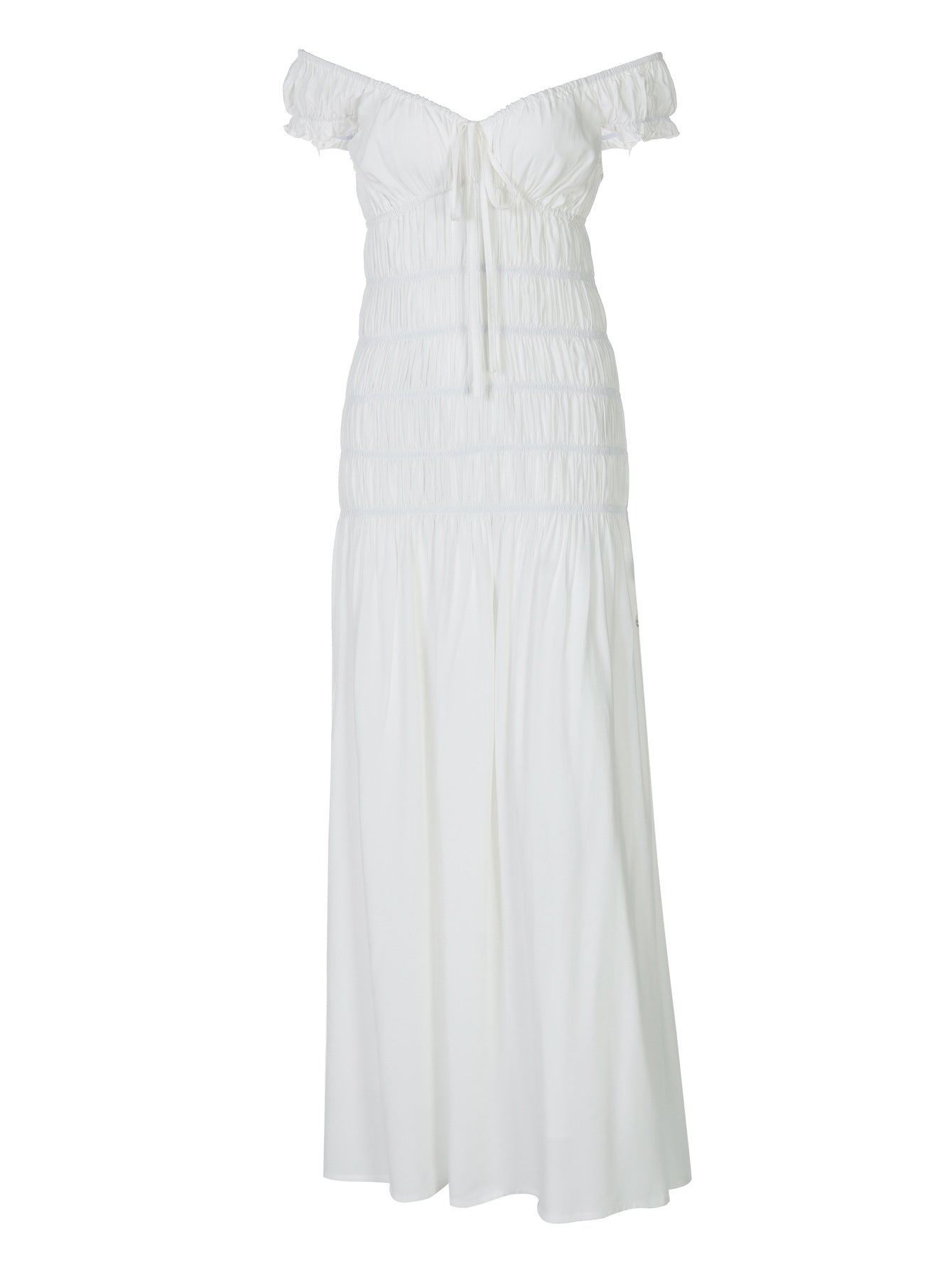 Moda francesa, europeia e americana transfronteiriça, novo vestido sexy de mangas plissadas com decote em V, slim fit, textura e textura fresca
