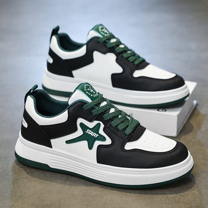 Novos ténis masculinos, 2025 novos sapatos casuais de sola grossa para outono, sapatos versáteis para desporto juvenil e na moda