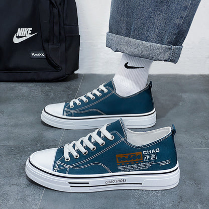 Sapatos masculinos de lona, novos ténis desportivos desportivos casuais respiráveis para o verão e versáteis, sapatos de tecido versáteis para estudantes masculinos da moda