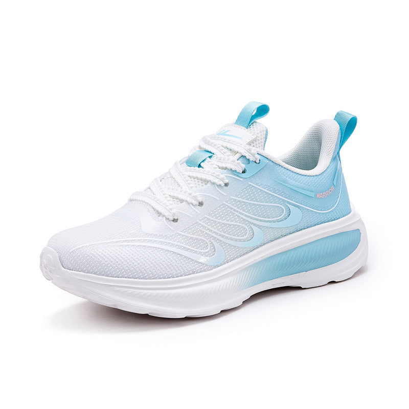 Warrior 2026 Novos Singles Femininos de Sola Grossa com Blocos de Cor, Sapatos Casuais de Design Estético Elevado, Ténis Versáteis Modernos e Versáteis