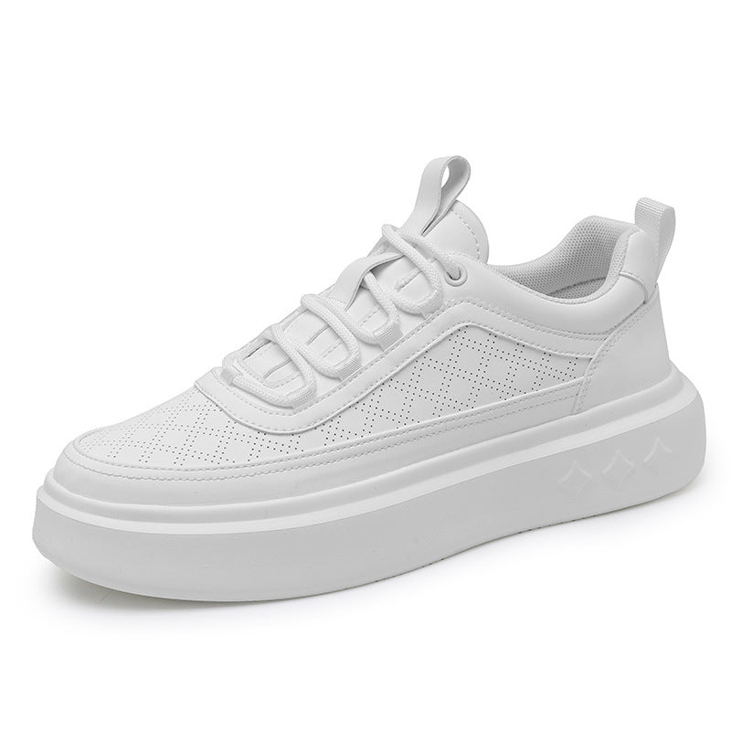 Sapatos Masculinos Xiaobai 2024 Novos Sapatos Casuais Respiráveis de Verão, Sapatos Brancos de Homem, Sapatos Desportivos Versáteis Modernos e Versáteis Antiderrapantes de Sola Grossa
