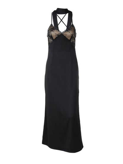 O novo vestido sexy em V profundo, ajustado em V profundo, comprido, puro charme, com capças sem costas ocas, mais vendido da Amazon, para mulheres