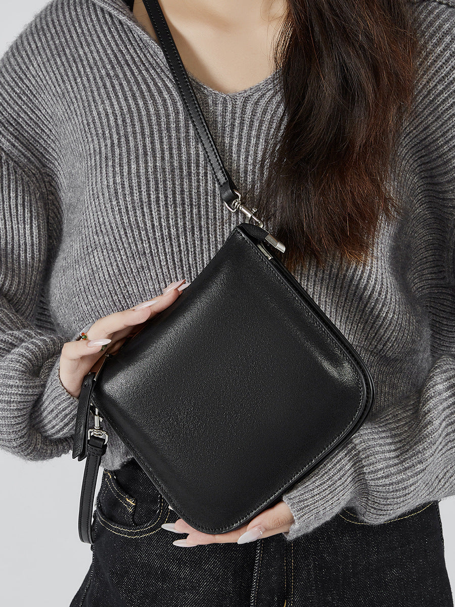 Primavera/Verão novas malas de pele genuína para mulher, malas cruzadas de ombro único, malas de telemóvel, bolsas tipo balde feminino, malas pequenas de ombro único, malas para as axilas