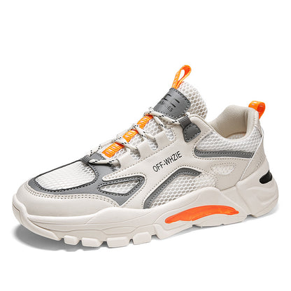 Sapatos de Homem 2024 Novos Sapatos de Rede de Rede Ocos de Verão Respiráveis Sapatilhas Desportivas Casuais Veráteis para Homens