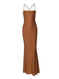 Bestsellers femininos europeus e americanos de verão, novo vestido de retalho de retalho sem alças sem alças de cor sólida para mulheres