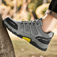 Sapatos masculinos de proteção para o trabalho, novos sapatos de trabalho antiderrapantes respiráveis para primavera/verão para estaleiros de construção, sapatos casuais para caminhadas desportivas ao ar livre