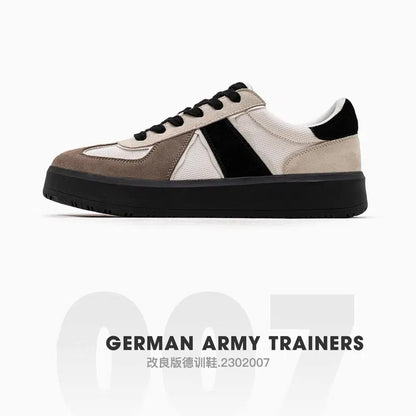 Sapatos de treino moral masculino, primavera/outono 2024 novos sapatos retro retro e versáteis, ténis desportivos casuais de sola grossa para homens que aumentam a altura