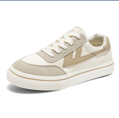 Sapatos de lona Warrior de sola grossa para homem e mulher, confortáveis para uso diário, sapatos casuais primavera/outono, para estudantes, casais, ténis versáteis por grosso