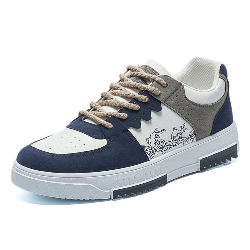 Verão 2025 Novos Sapatos Masculinos Versáteis Versáteis Baixos, Sapatos Desportivos Casuais Leves Famosos na Internet, Ténis de Estudante para Homens